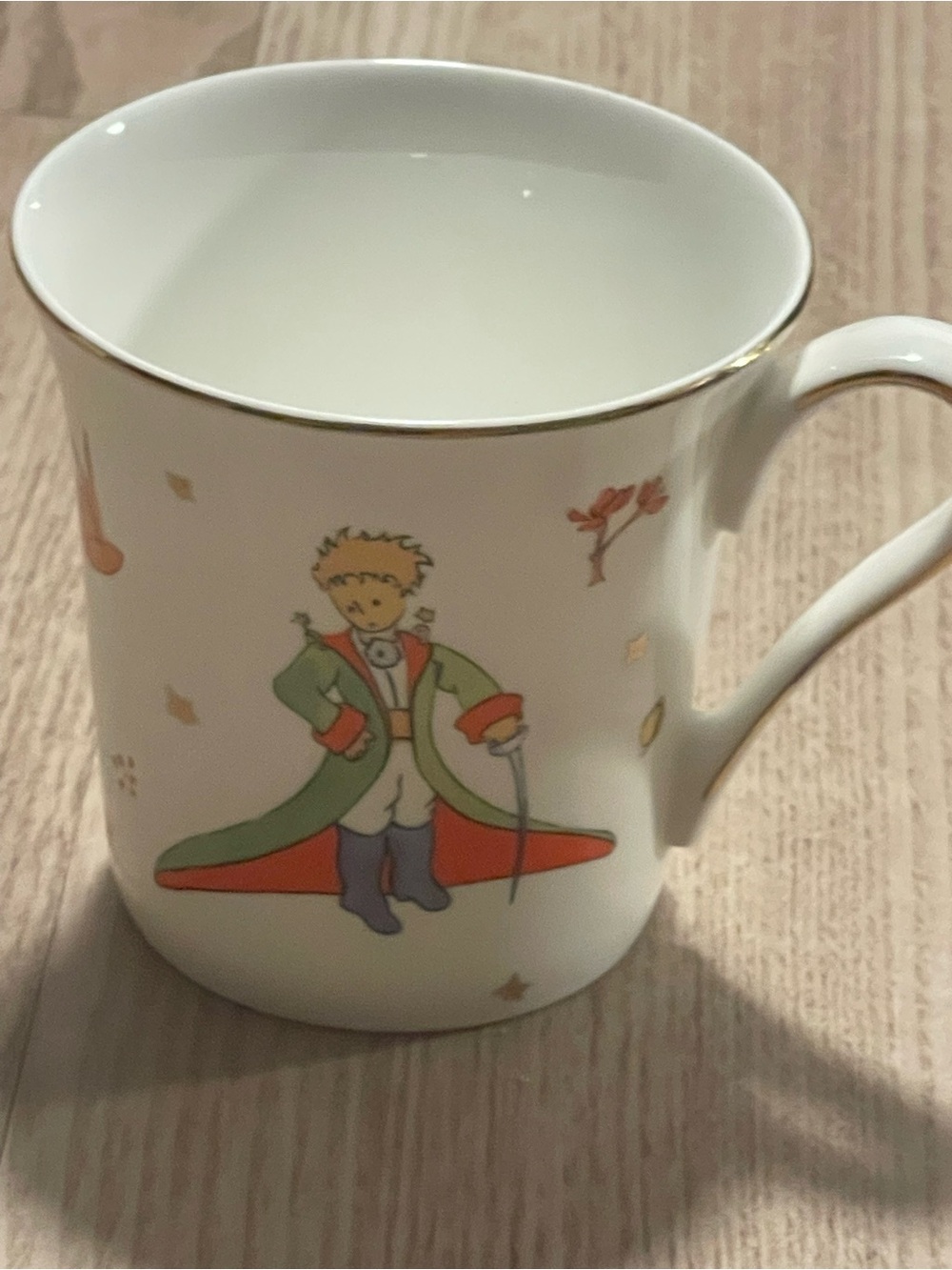 The Little Prince Porcelain Mug with Gold Trim